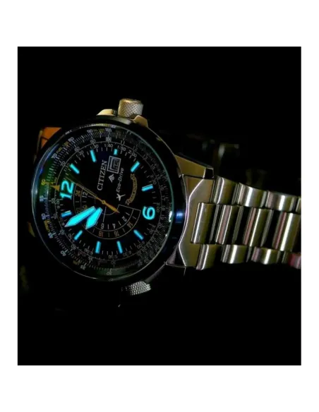 Reloj aviador hombre Citizen Promaster Nighthawk Blue Angels BJ7006-56L dial azul 42mm Eco-Drive