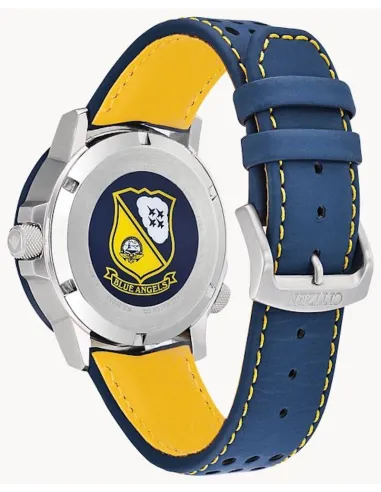 Reloj Aviador hombre Citizen Promaster Nighthawk Blue Angels BJ7007-02L dial azul 42mm correa de cuero 200m