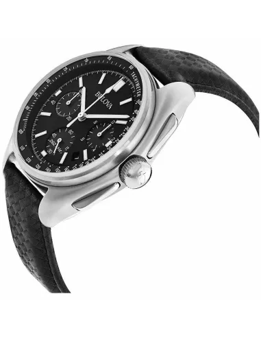 Reloj hombre Bulova 96B251 Special Edition Moon Apollo Lunar Pilot Chronograph dial negro 30m WR correa de cuero