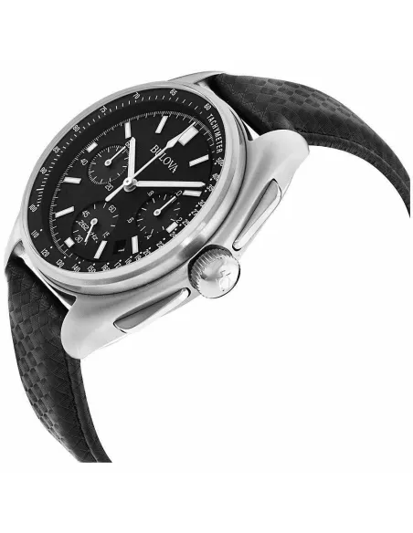 Reloj hombre Bulova 96B251 Special Edition Moon Apollo Lunar Pilot Chronograph dial negro 30m WR correa de cuero