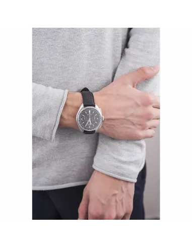 Reloj hombre Bulova 96B251 Special Edition Moon Apollo Lunar Pilot Chronograph dial negro 30m WR correa de cuero