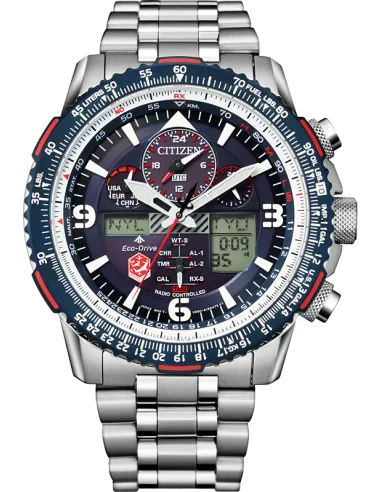 Reloj hombre Radiocontrol Citizen Promaster Skyhawk SnowBirds A-T Eco-Drive JY8071-51L  46mm Alarma