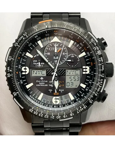 Reloj hombre Aviador Radiocontrol Citizen Promaster SkyHawk JY8075-51E 45mm Alarma Baño de Iones cristal de Zafiro 200m
