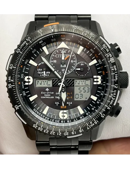 Reloj hombre Aviador Radiocontrol Citizen Promaster SkyHawk JY8075-51E 45mm Alarma Baño de Iones cristal de Zafiro 200m