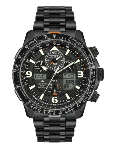 Reloj hombre Aviador Radiocontrol Citizen Promaster SkyHawk JY8075-51E 45mm Alarma Baño de Iones cristal de Zafiro 200m
