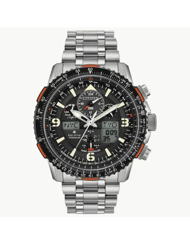 Reloj Aviador Titanio Radiocontrol Citizen Promaster Skyhawk JY8108-53E 45mm Hora Atómica cristal de zafiro