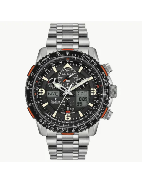 Reloj Aviador Titanio Radiocontrol Citizen Promaster Skyhawk JY8108-53E 45mm Hora Atómica cristal de zafiro