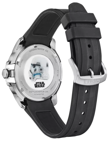 Reloj hombre Citizen Star Wars Stormtrooper AW1650-04W 44mm Ecodrive correa de poliuretano 100m