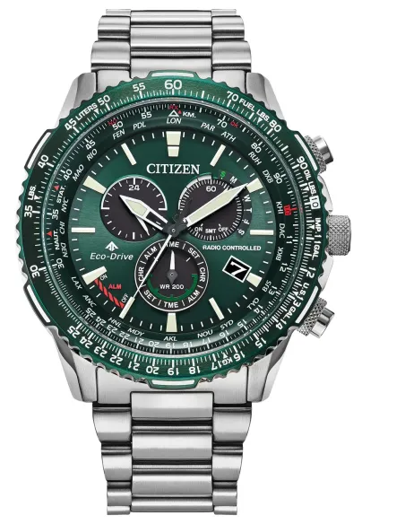 Citizen CB5004-59W Eco-Drive PCAT Promaster Radio Controlled dial verde 45,9mm Hora Atómica