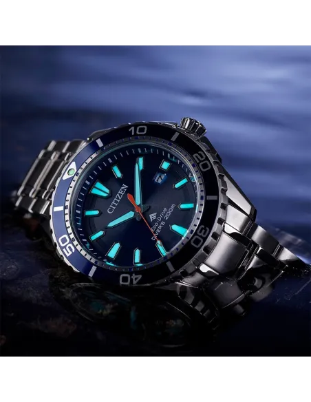 Reloj de buceo hombre Citizen Ecodrive Promaster BN0191-55L dial azul 45mm correa de acero 200m WR