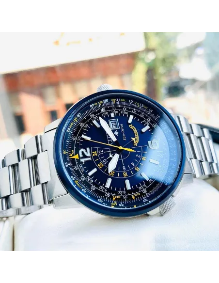 Reloj aviador hombre Citizen Promaster Nighthawk Blue Angels BJ7006-56L dial azul 42mm Eco-Drive