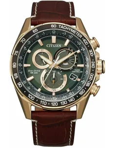Reloj hombre Citizen PCAT Eco-Drive CB5919-00X Perpetual Calendar Atomic Timekeeping A-T dial verde 43mm Cristal de zafiro