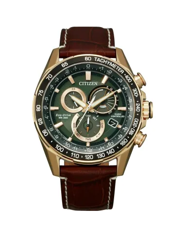 Reloj hombre Citizen PCAT Eco-Drive CB5919-00X Perpetual Calendar Atomic Timekeeping A-T dial verde 43mm Cristal de zafiro