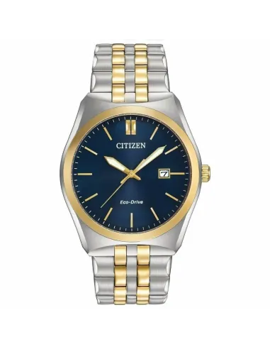 Reloj hombre Citizen Ecodrive Corso BM7334-58L 40mm dial azul correa de acero 100m WR movimiento Ecodrive