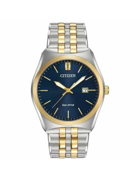 Reloj hombre Citizen Ecodrive Corso BM7334-58L 40mm dial azul correa de acero 100m WR movimiento Ecodrive