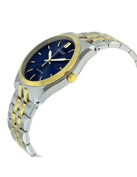 Reloj hombre Citizen Ecodrive Corso BM7334-58L 40mm dial azul correa de acero 100m WR movimiento Ecodrive