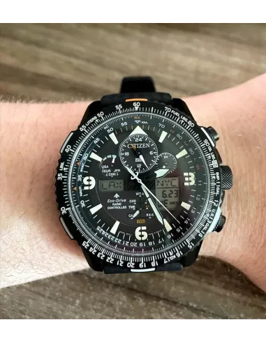 Reloj hombre Aviador Radiocontrol Citizen Promaster SkyHawk JY8075-51E 45mm Alarma Baño de Iones cristal de Zafiro 200m