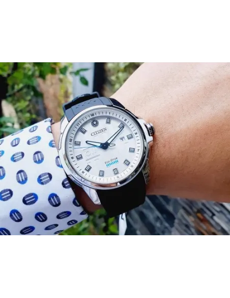 Reloj hombre Citizen Star Wars Stormtrooper AW1650-04W 44mm Ecodrive correa de poliuretano 100m