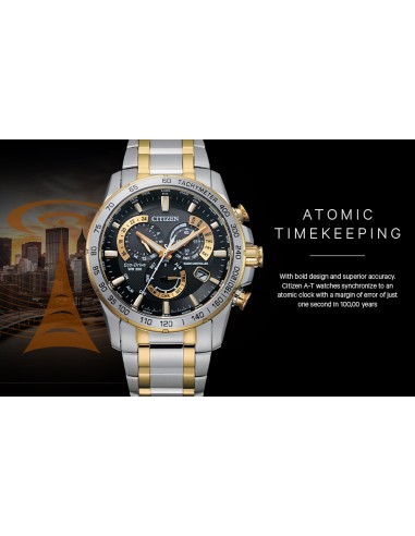Reloj hombre Radiocontrol Citizen Perpetual Chrono CB5894-50E A-T Hora Atómica Radiocontrol 43mm
