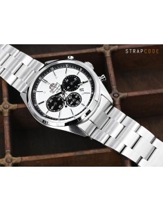 Reloj hombre solar Orient Japan Edition Neo 70's Solar Chronograph Panda WV0041TX Made In Japan Milky White JDM 2