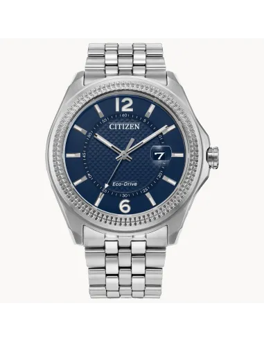 Reloj hombre Citizen Eco-drive Corso AW1740-54L 42mm dial azul correa de acero 100m WR movimiento Ecodrive