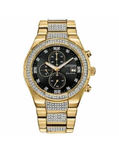 Reloj lujo hombre Citizen Eco-drive Swarovski Crystal CA0752-58E 42mm 50m WR correa de acero Cronógrafo