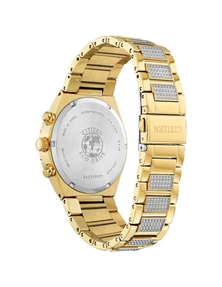 Reloj lujo hombre Citizen Eco-drive Swarovski Crystal CA0752-58E 42mm 50m WR correa de acero Cronógrafo