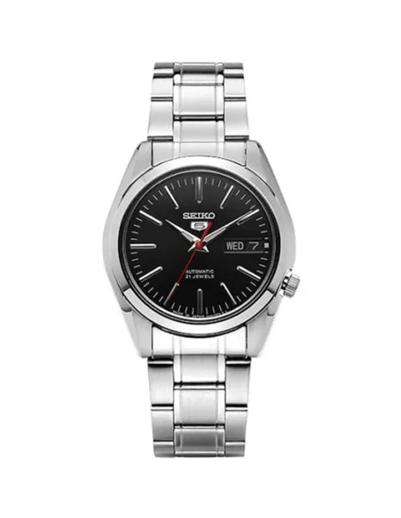Reloj automático hombre Seiko 5 Classic SNKL45J1 MADE IN JAPAN 37mm dial negro correa de acero