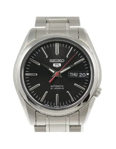 Reloj automático hombre Seiko 5 Classic SNKL45J1 MADE IN JAPAN 37mm dial negro correa de acero