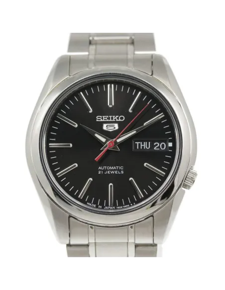 Reloj automático hombre Seiko 5 Classic SNKL45J1 MADE IN JAPAN 37mm dial negro correa de acero