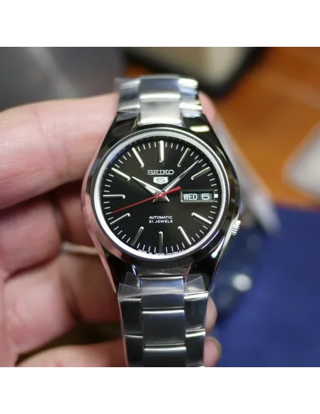 Reloj automático hombre Seiko 5 Classic SNKL45J1 MADE IN JAPAN 37mm dial negro correa de acero
