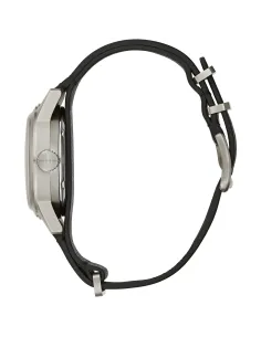 Reloj automático hombre Bulova Hack 96A246 38mm dial beige correa de cuero 30m WR Agujas y marcadores luminosos 2