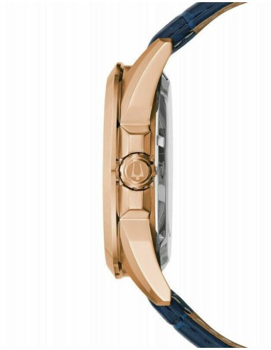 Reloj automático hombre Bulova Sutton 97A161 43mm dial plata correa de cuero 100m WR