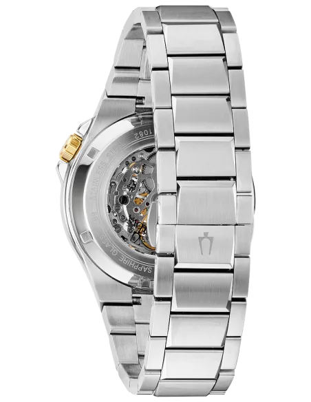 Reloj automático hombre Bulova Maquina 98A224 46mm Cristal de zafiro 100m WR correa de acero