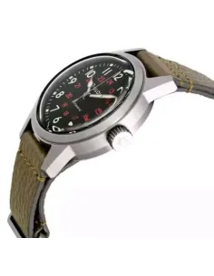 Reloj automático hombre Bulova Hack Military 98A255 38mm dial negro correa de tela 30m WR 2