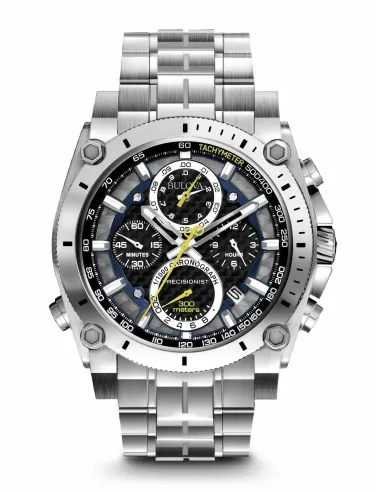reloj deportivo hombre Bulova Precisionist 96B175 46.5mm 1/1000 segundos precisión 300m WR correa de acero