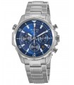 reloj deportivo hombre Bulova Marine Star 96B256 43mm dial azul 100m WR correa de acero Cronógrafo