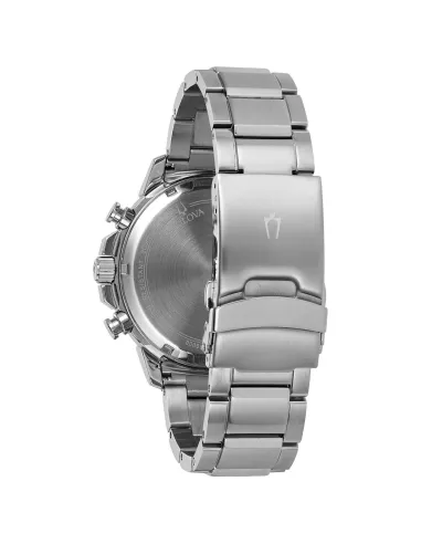 reloj deportivo hombre Bulova Marine Star 96B272 45mm dial negro 200m WR correa de acero Cronógrafo