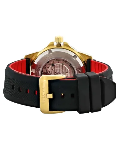reloj automático hombre Bulova Marine Star 98A272 45mm dial negro 200m WR correa de goma
