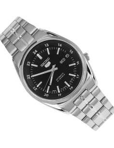 Reloj automático hombre Seiko 5 SNK567J1 dial negro 36mm 30m WR correa de acero 2