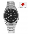 Reloj automático hombre Seiko 5 SNK567J1 JAPAN MADE dial negro 36mm 30m WR correa de acero