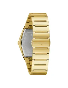 reloj hombre Bulova Futuro Gemini 97A164 Cuarzo acero inoxidable PVD Dorado dial negro 2