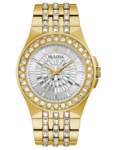 reloj hombre Bulova Phantom Dress 98A239  42mm 156 Crystals Steel Silver