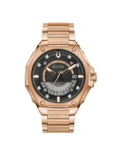 reloj hombre Bulova Preciosionist Diamonds 97D129 47mm Cristal de Zafiro Cuarzo 100m