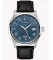 reloj automático hombre Bulova Wilton GMT 96B385 43MM dial azul Cristal de zafiro