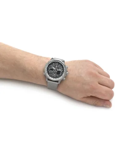 Reloj Hombre Citizen Promaster NaviHawk JY8030-83E Chrono AT Black Dial Mesh Band Men's Watch