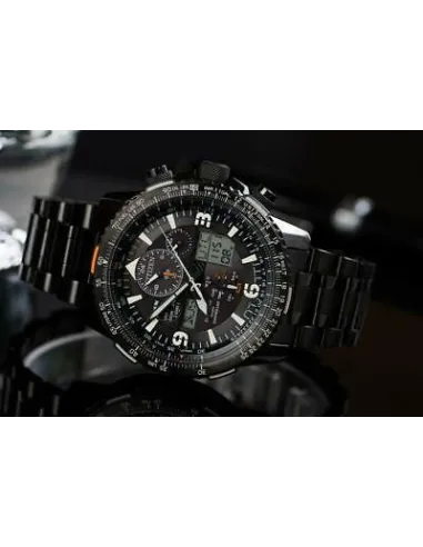 Reloj hombre Aviador Radiocontrol Citizen Promaster SkyHawk JY8075-51E 45mm Alarma Baño de Iones cristal de Zafiro 200m