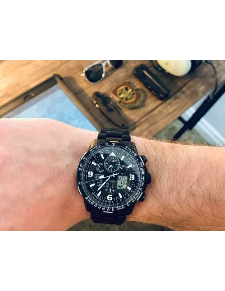 Reloj hombre Aviador Radiocontrol Citizen Promaster SkyHawk JY8075-51E 45mm Alarma Baño de Iones cristal de Zafiro 200m