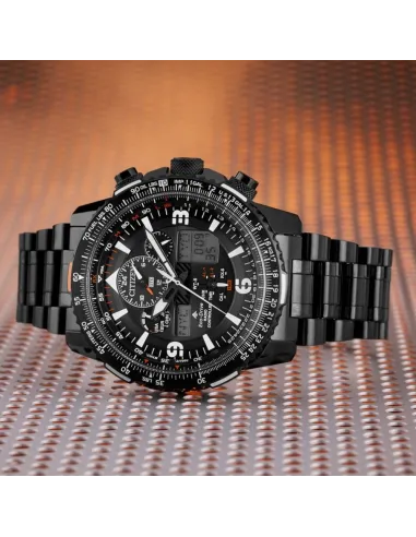 Reloj hombre Aviador Radiocontrol Citizen Promaster SkyHawk JY8075-51E 45mm Alarma Baño de Iones cristal de Zafiro 200m