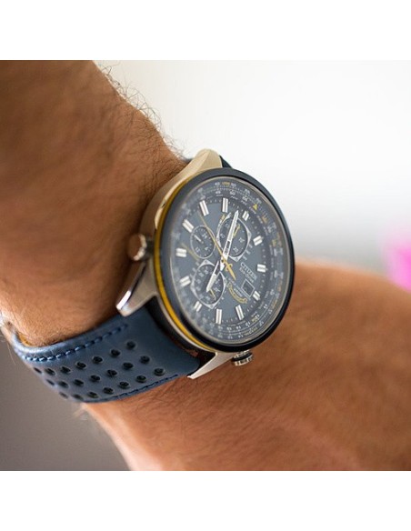 Reloj Aviador hombre Radiocontrol Citizen Promaster Blue Angels AT8020-03L 43mm dial azul Cristal de zafiro